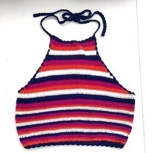 Forever 21 Women's Crochet Knit Halter Top